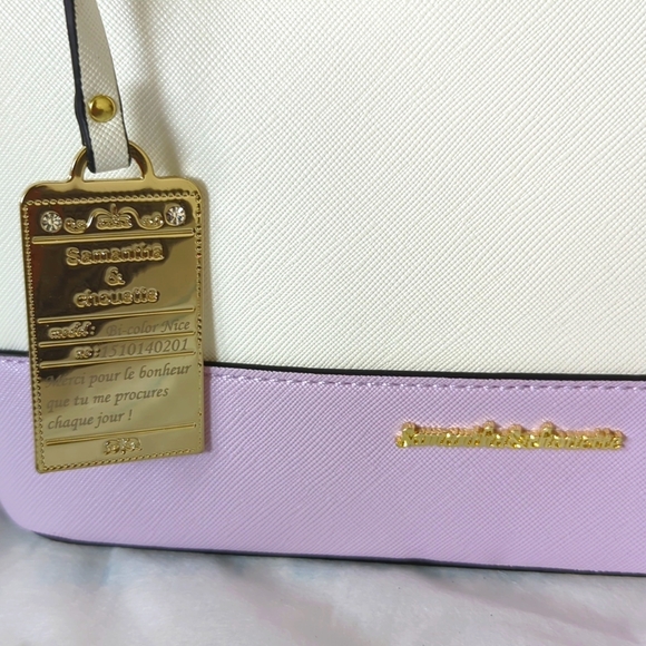Samantha Thavasa Zippered Handbag - White/lavender - Picture 3 of 8